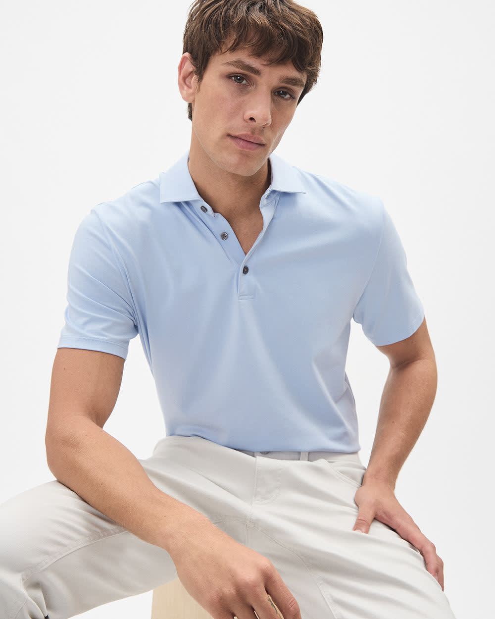 Short-Sleeve Supima (R) Cotton Jersey Polo | RW&CO.