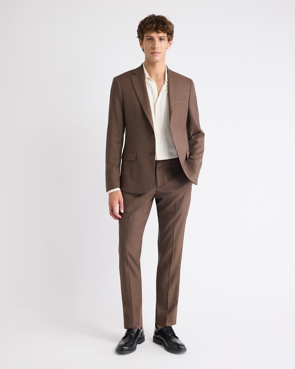 Slim-Fit Brown Suit Pant | RW&CO.