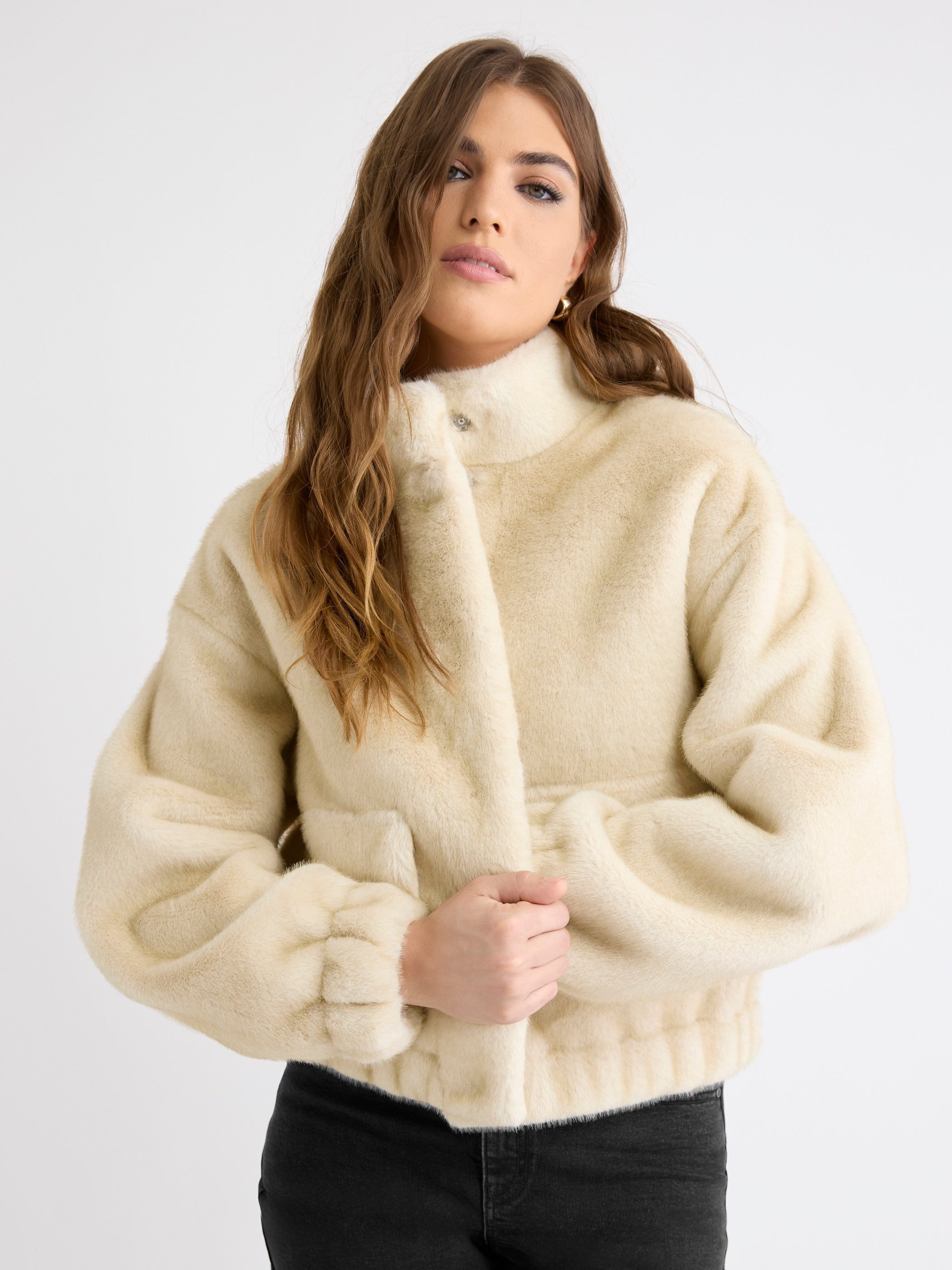 Faux Fur Bomber Jacket | RW&CO.