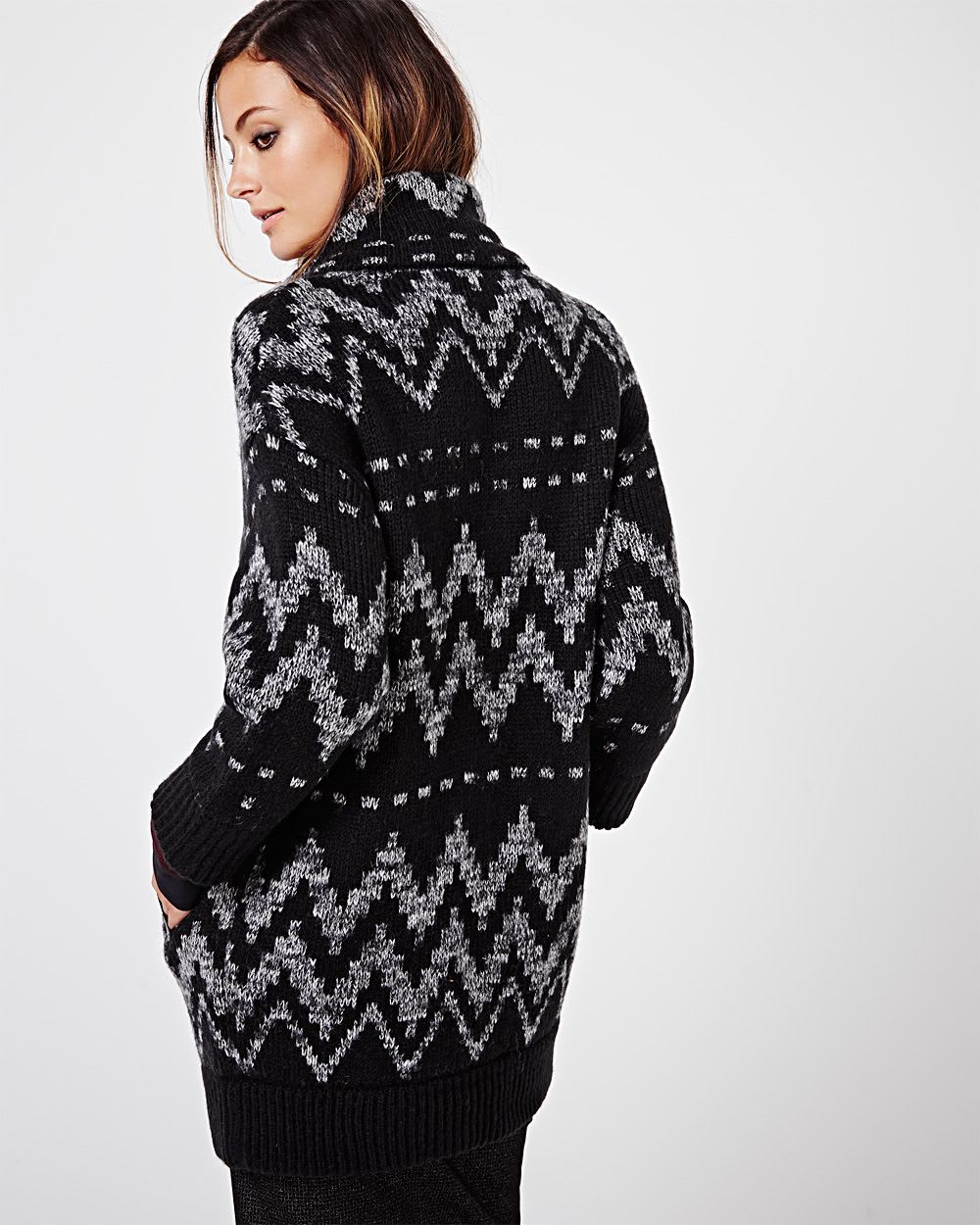 Jacquard cardigan sweater RW&CO.