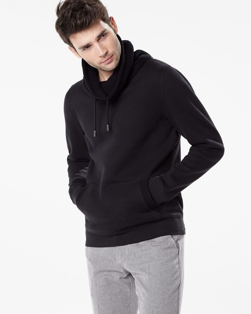 Funnel neck pullover sweatshirt RW&CO.