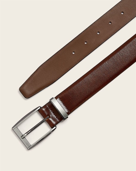 Textured leather belt