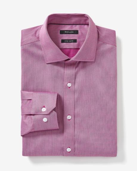 Fitted two-tone dress shirt