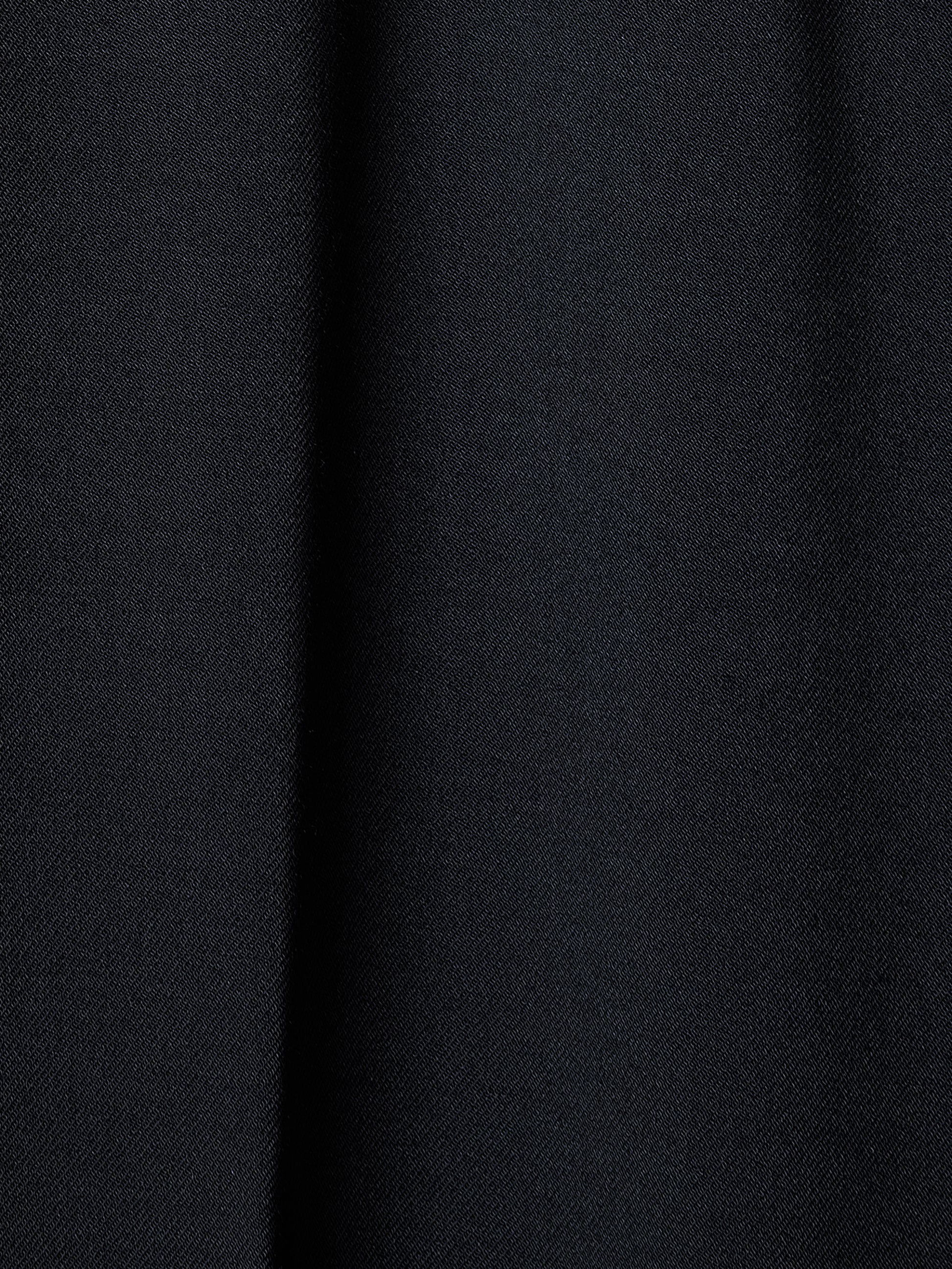 Black Mid-Rise Straight-Leg Cropped Pant