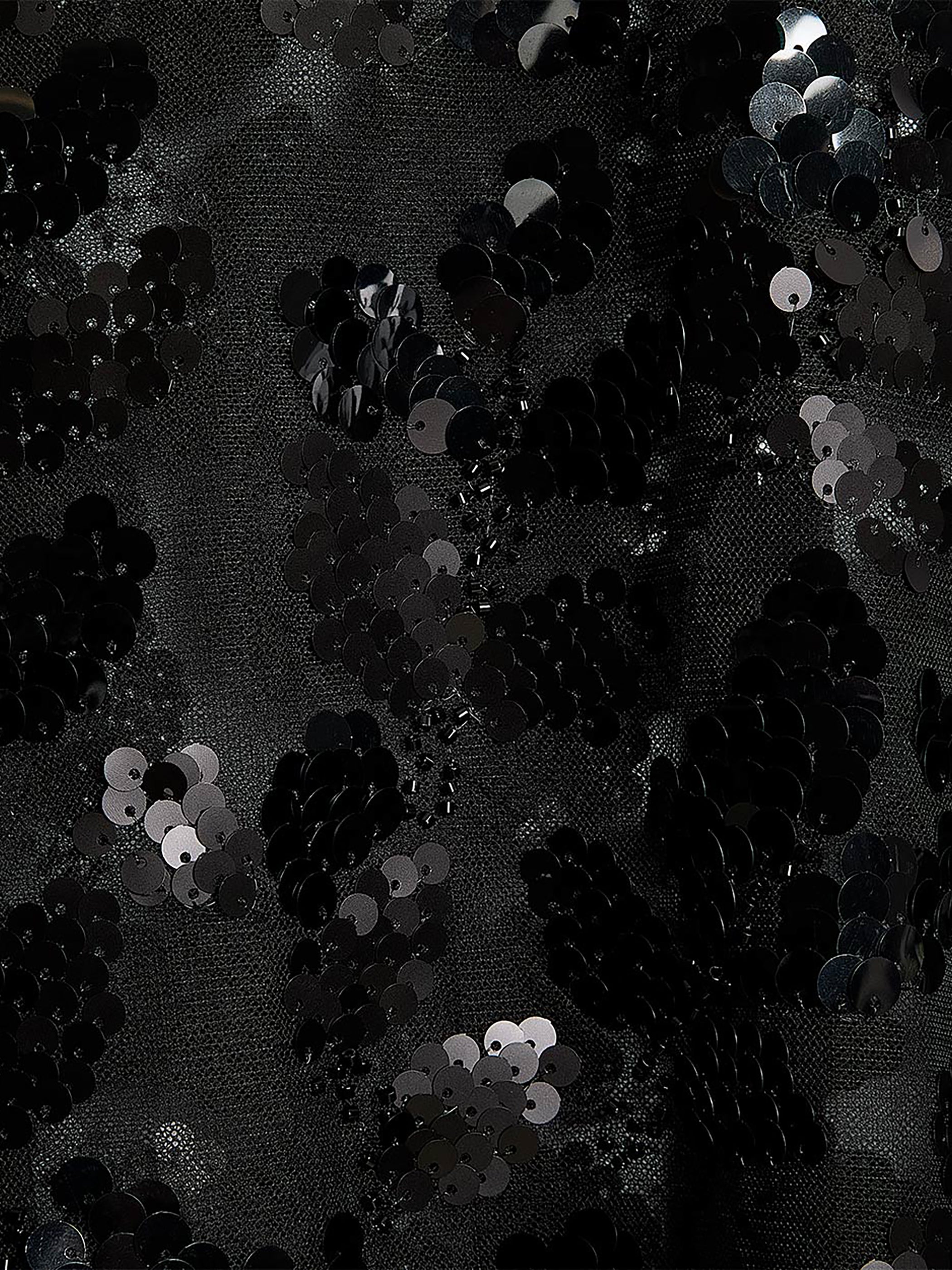 Blouse Popover à Paillettes à Col Rond et Manches Courtes