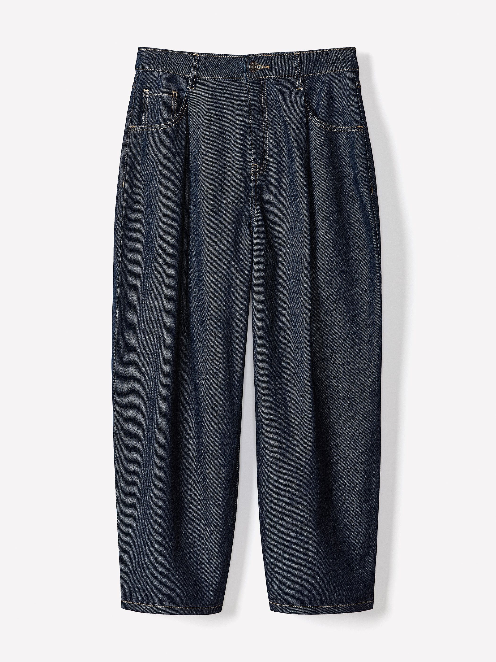 High-Rise Barrel Jeans