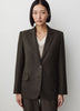 Relaxed-Fit Striped Two-Button Blazer