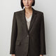 Relaxed-Fit Striped Two-Button Blazer
