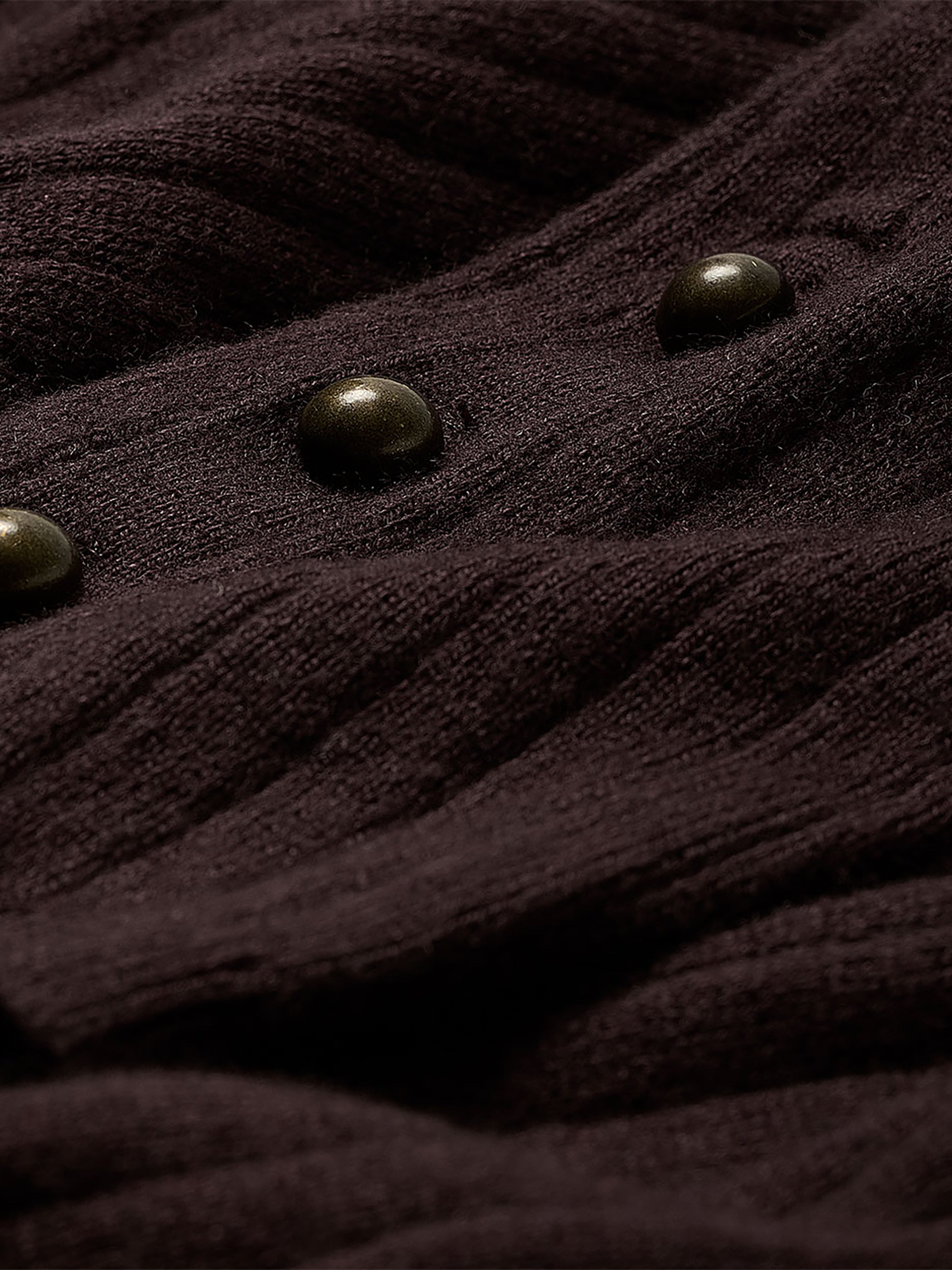 Robe Midi en Tricot Côtelé à Manches Longues