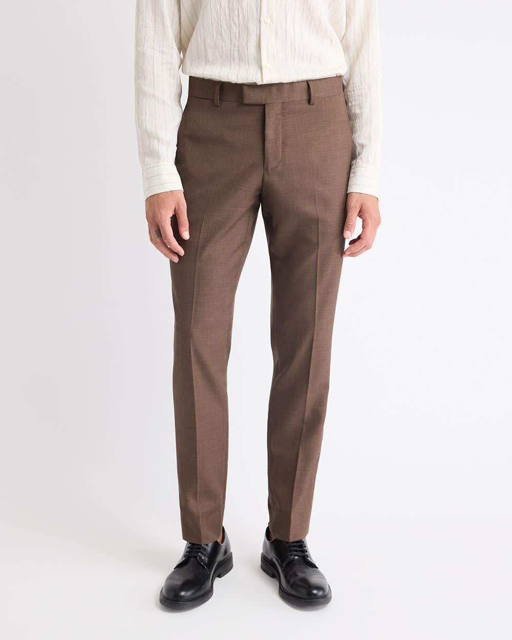 Slim Fit Brown Suit Pant