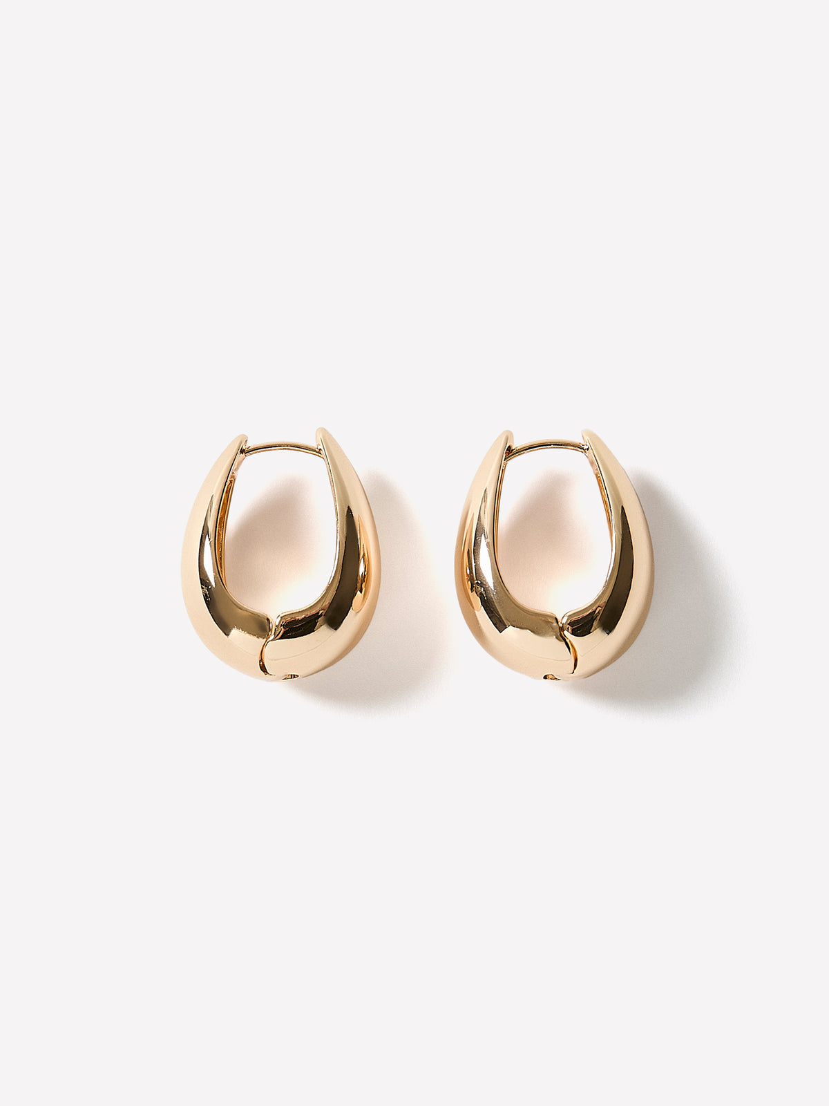 Hoop Earrings Sculptural Design Metal