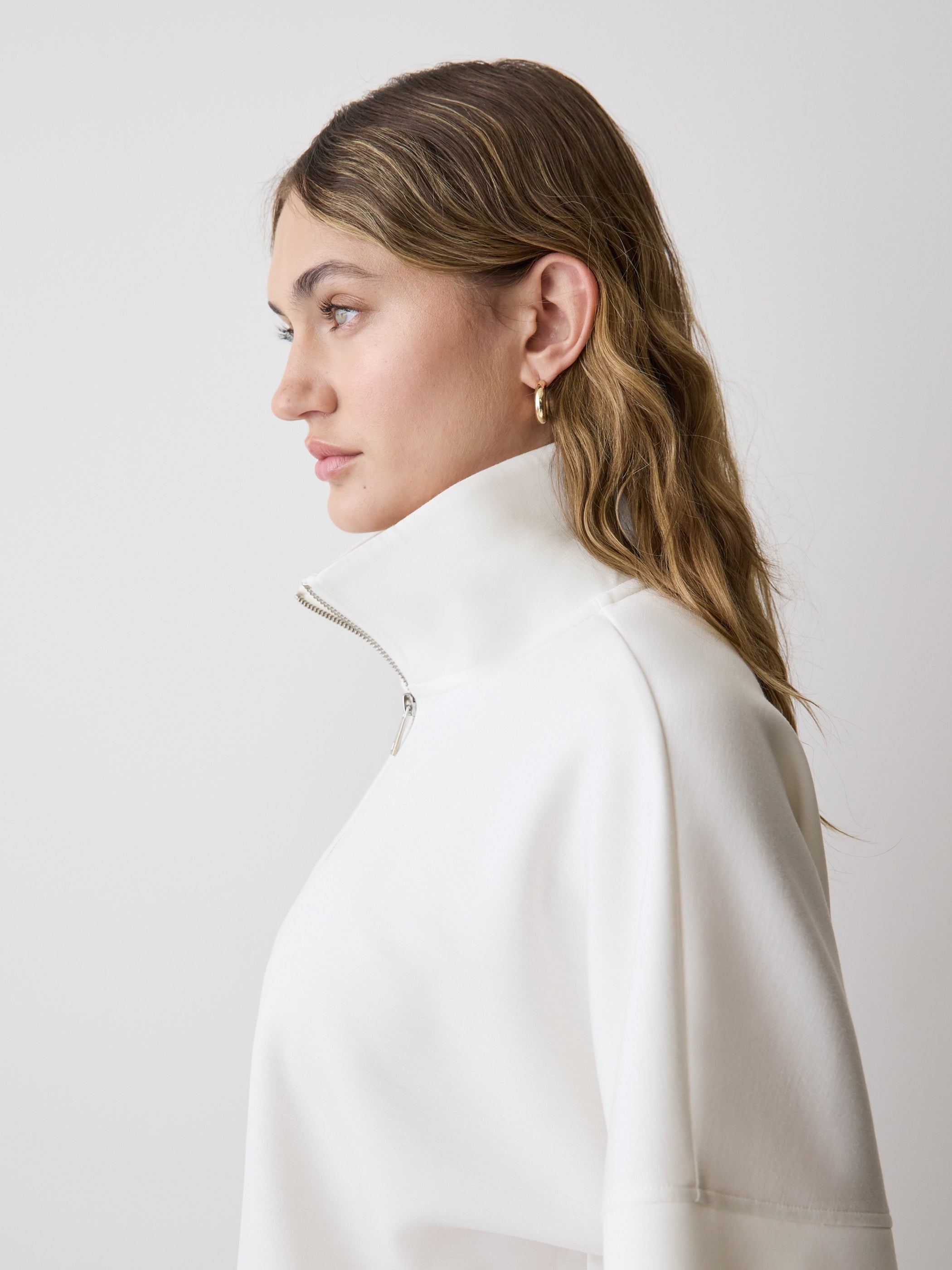 RUFFLOG HALF ZIP MOCK NECK SHIRT ホワイト Fioboc Men's Comfy Quarter Zip Mock Neck Sweatshirt Mens Turtleneck