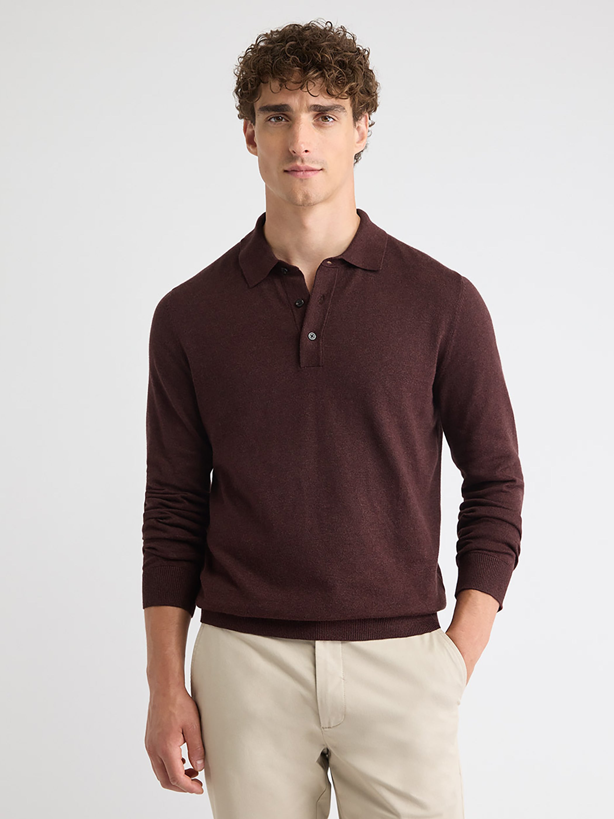 Pull Polo à Manches Longues