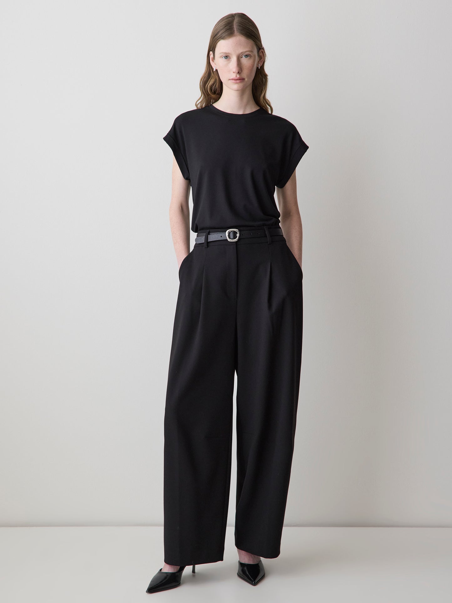 Extended-Sleeve Crew-Neck Tee