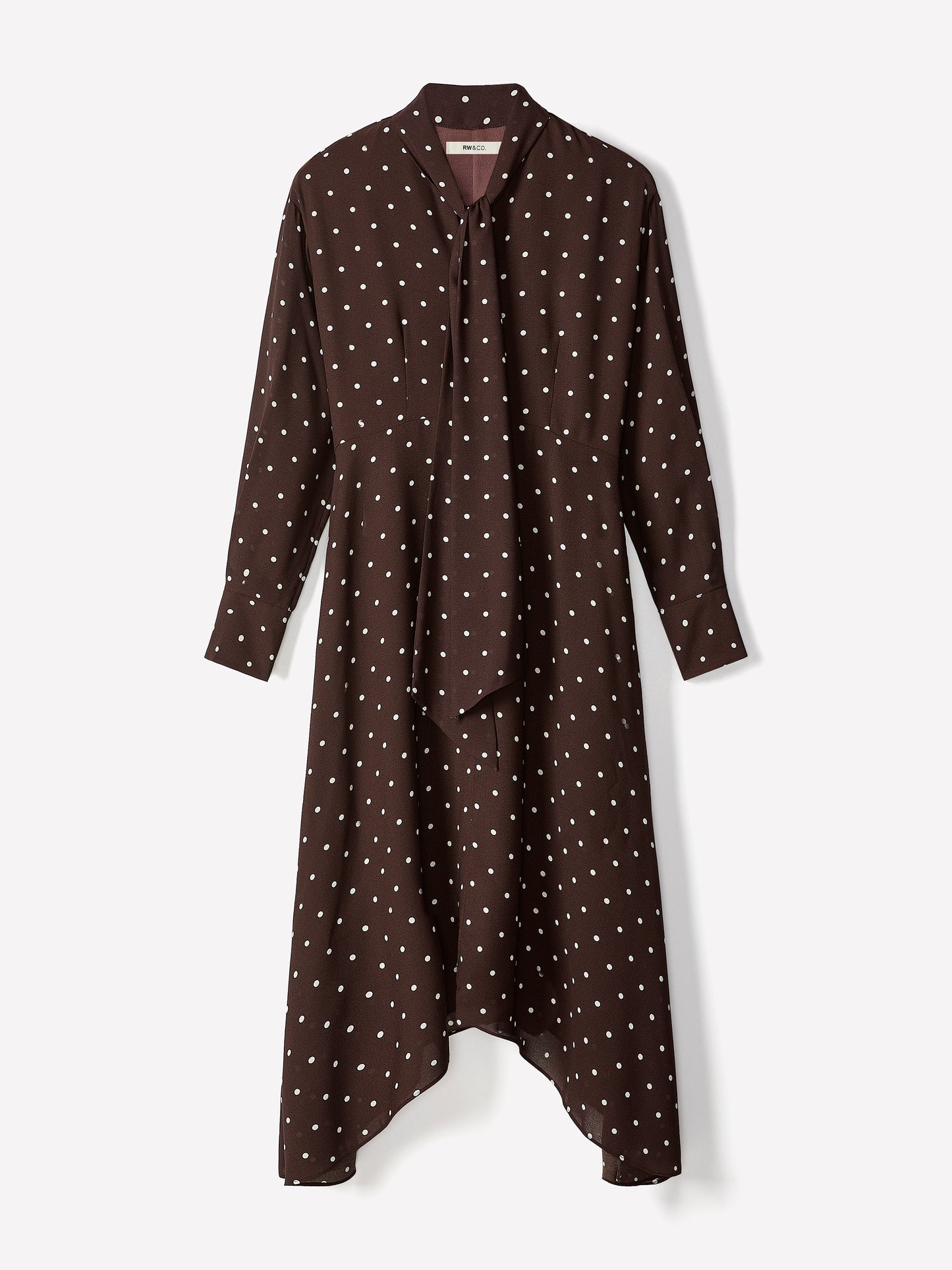 Woven Chiffon Asymmetric Hem Dress