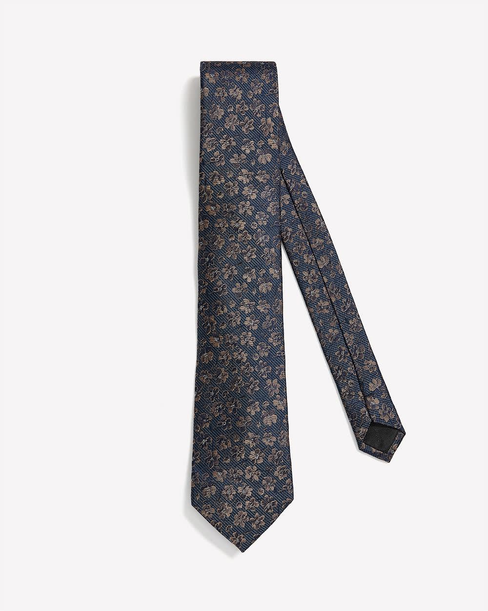 Men’s Regular Silk Tie Floral Striped Pattern – RW&CO