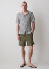 Linen-Blend Shorts with Elastic Waistband