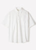 Mens Woven Linen Blend Shirt Regular Fit Short Sleeve