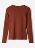 Long Sleeve Knit Pullover Crew Neck Cotton Blend