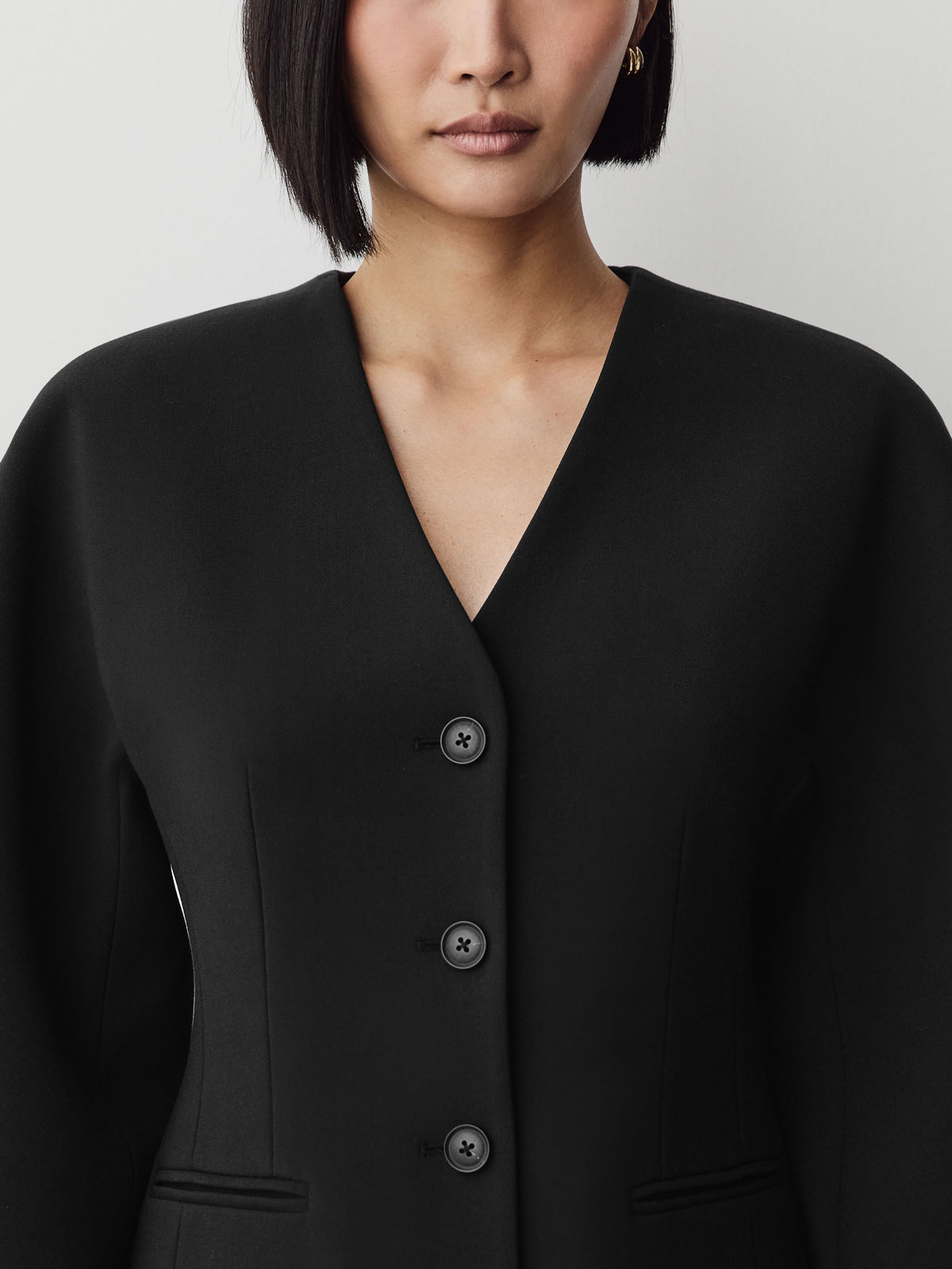 Three-Button Hourglass Blazer