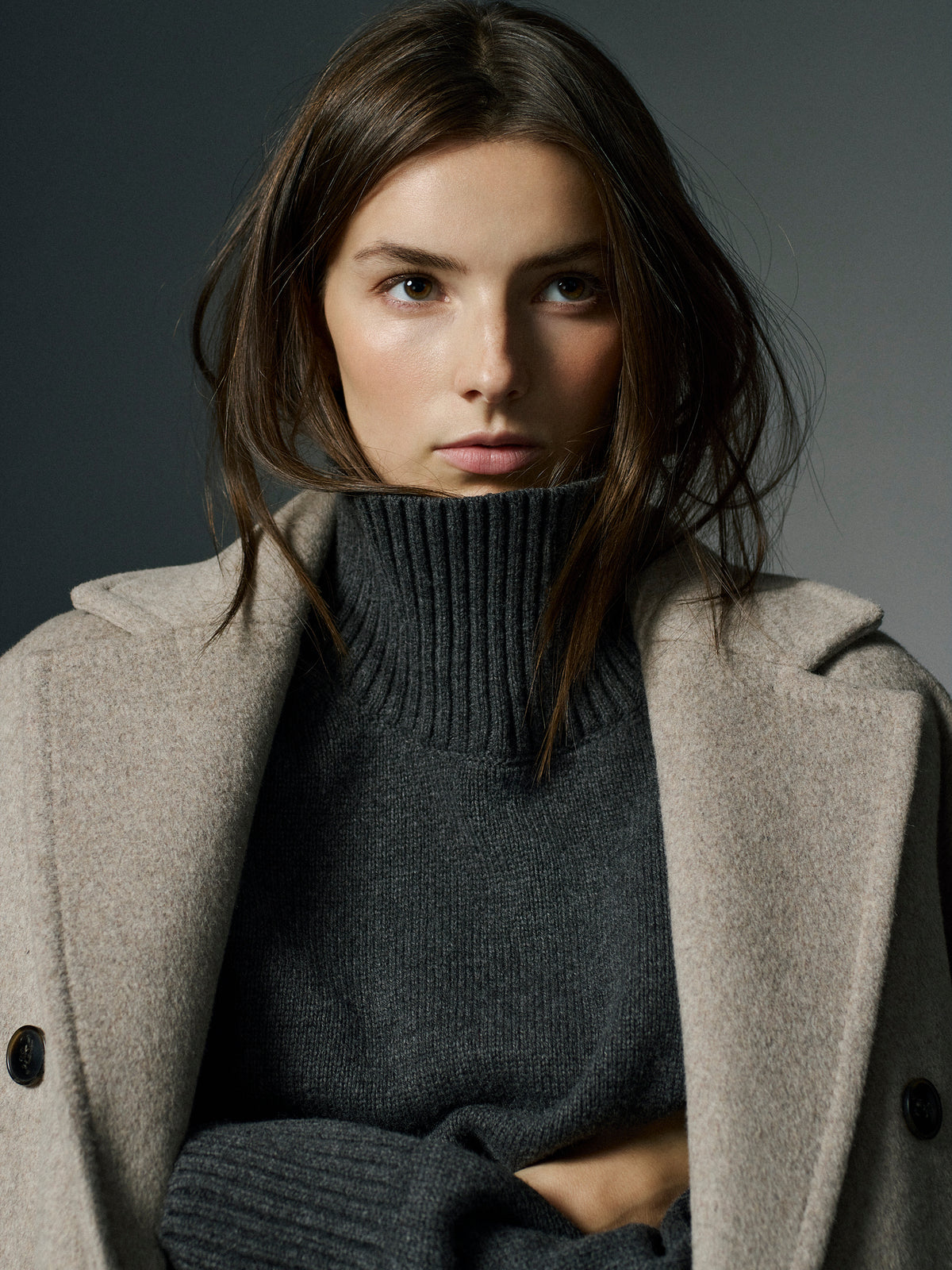 Relaxed-Fit Wool-Blend Double-Breasted Coat