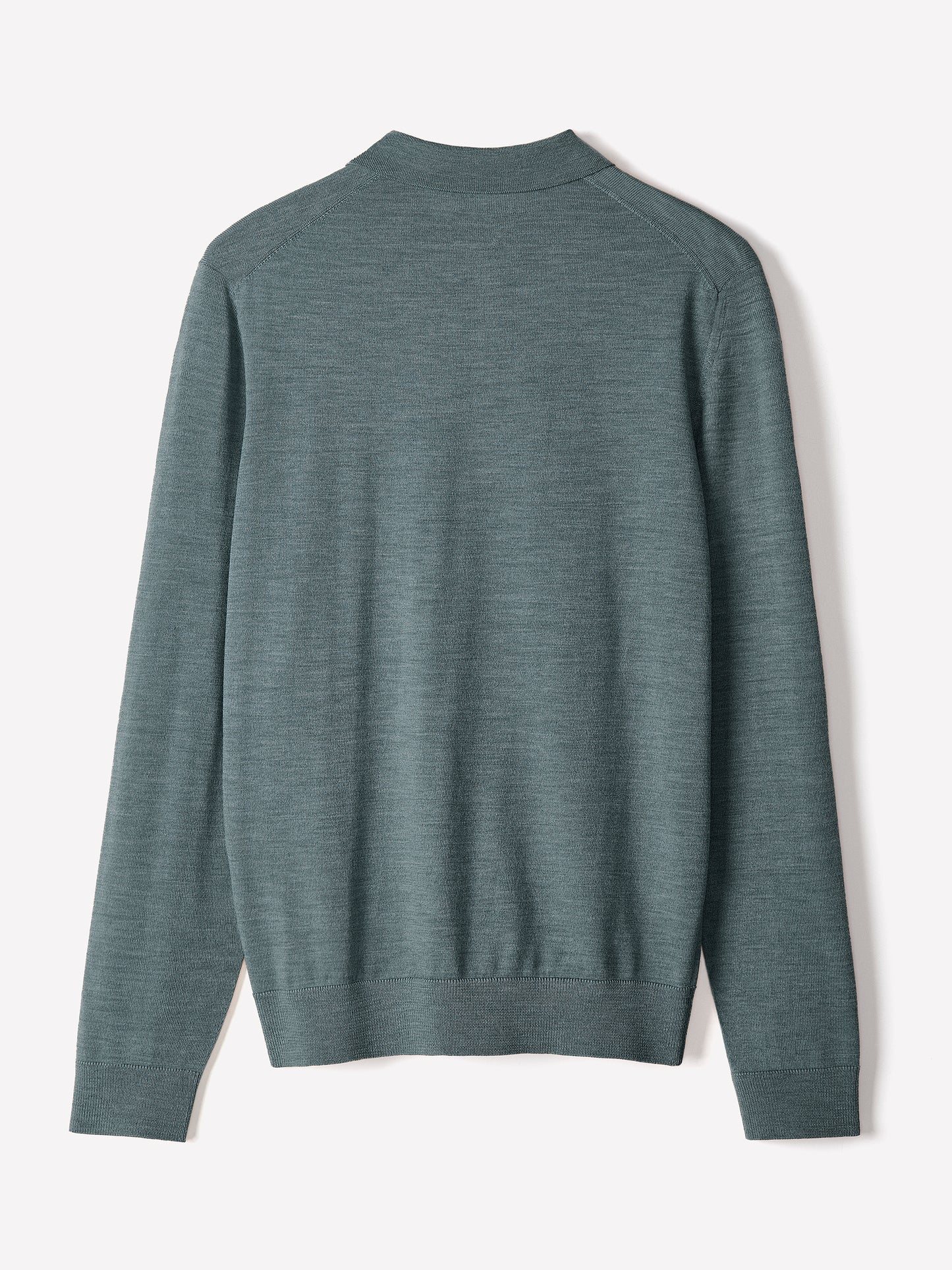 Merino Wool Knit Polo Sweater Long Sleeve