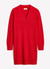 Merino Wool V-Neck Sweater Dress
