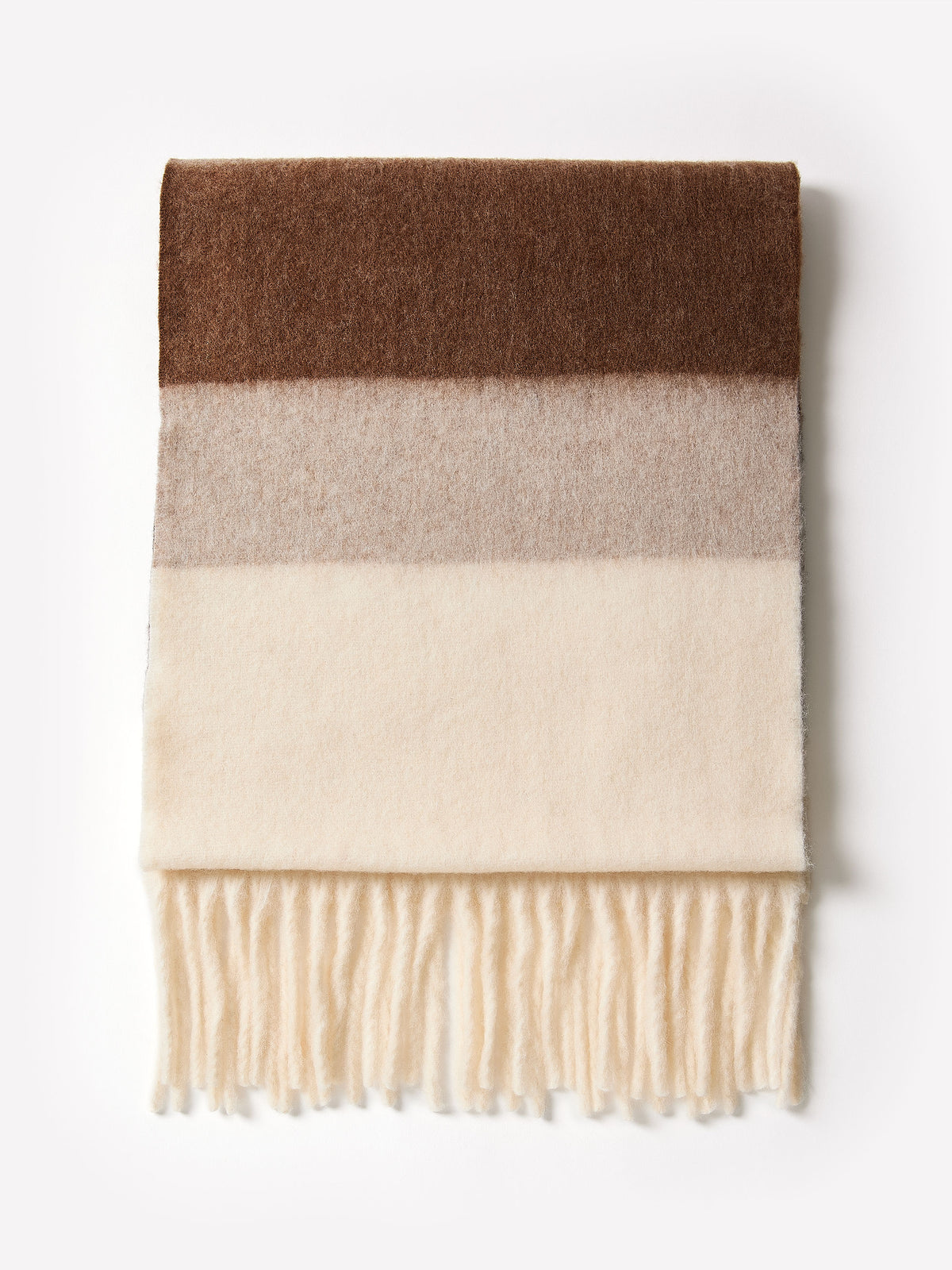 Woven Brushed Wool Blend Oblong Scarf