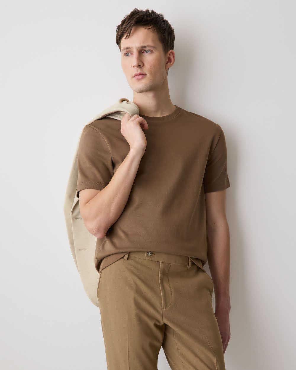 Solid Short-Sleeve Crew-Neck Tee