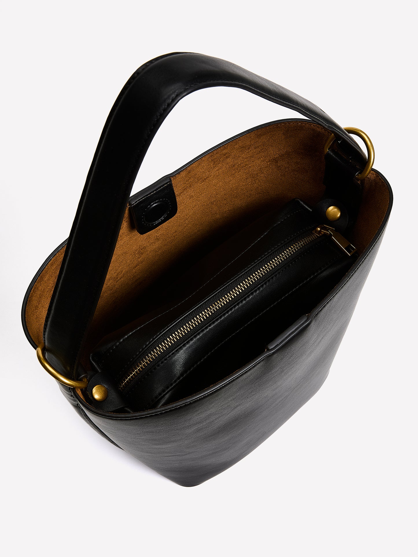 Faux Leather Bucket Bag