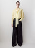 Woven Lyocell Blend Tie Sleeve Blouse