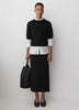 Knit Sweater Striped Hairy Short Sleeve