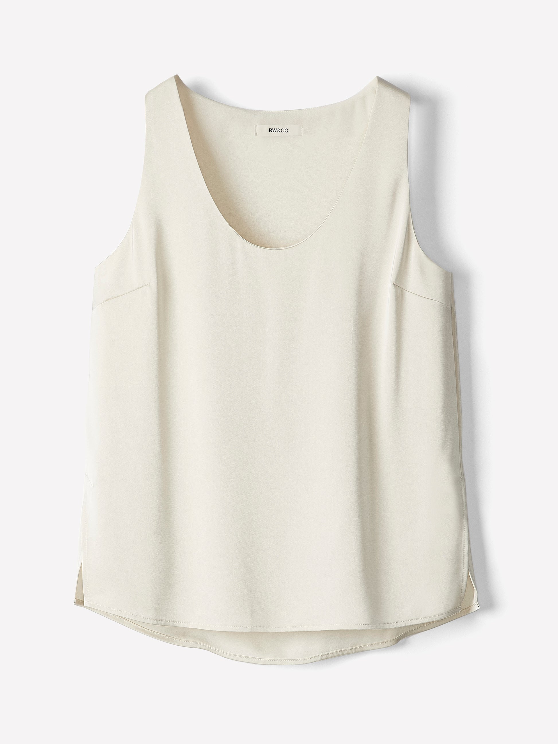 Woven Satin Cami Blouse U Neck