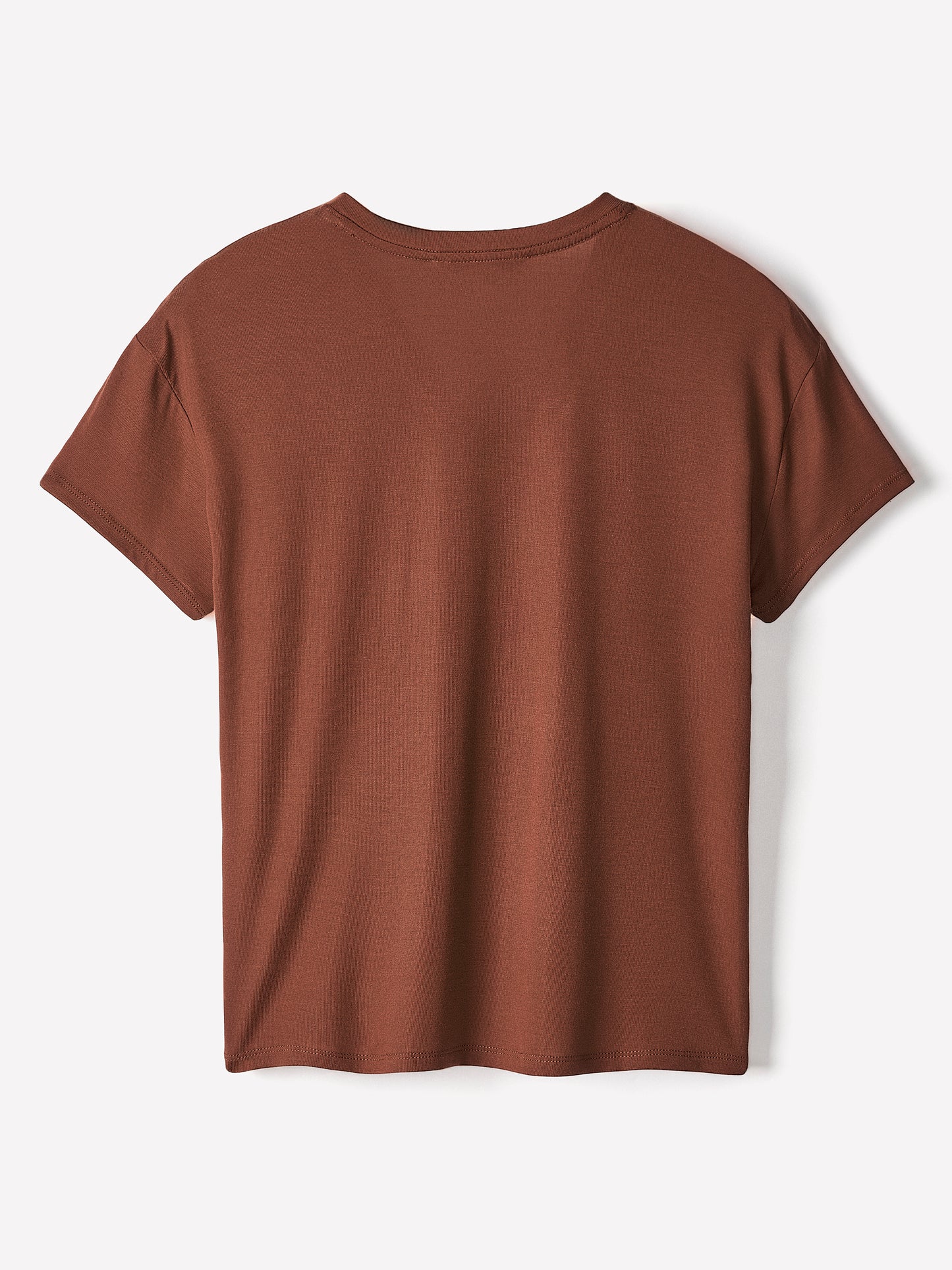Knit Pullover V-Neck Tee Silk Blend