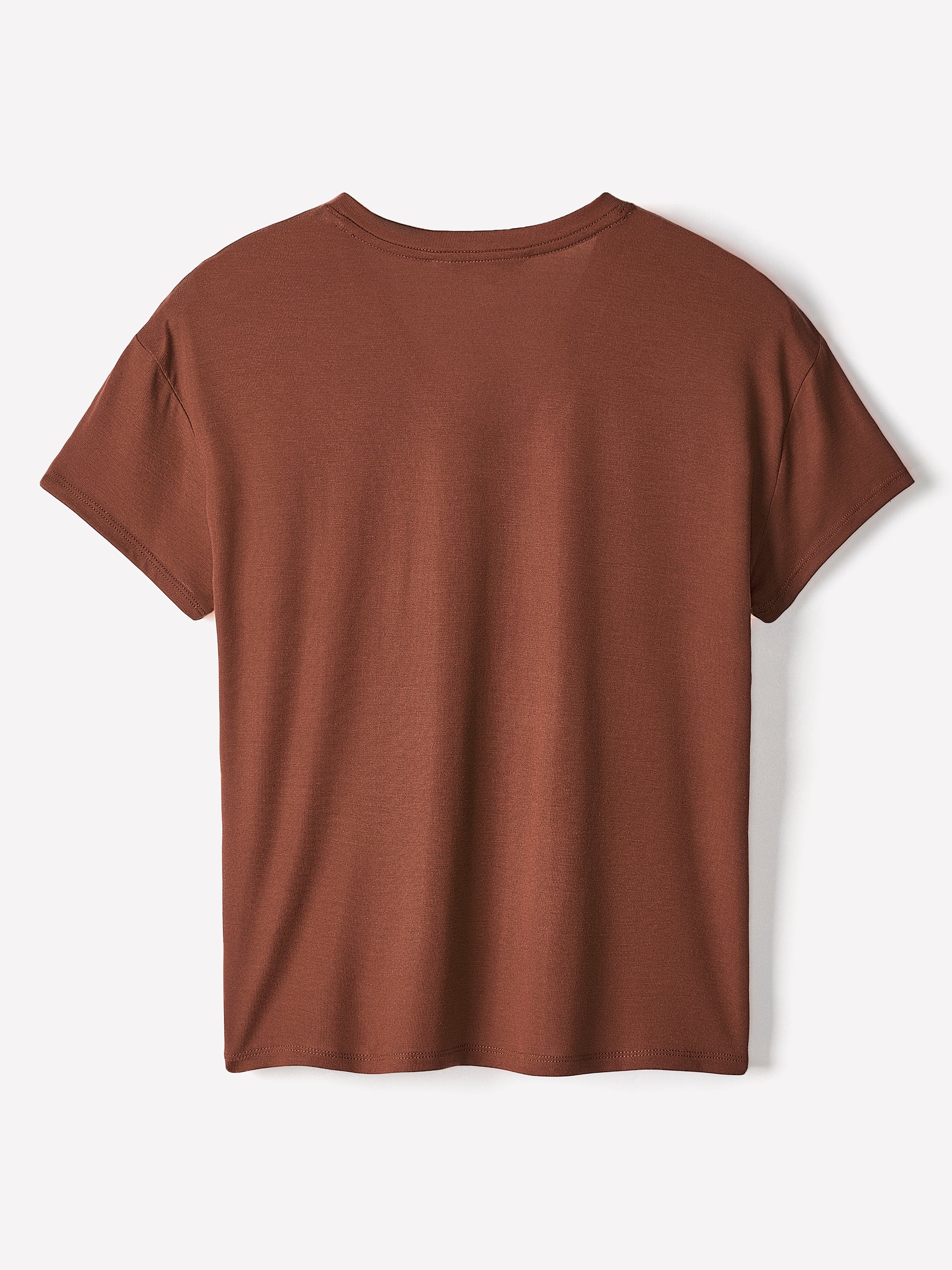 Knit Pullover V-Neck Tee Silk Blend