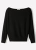 Off Shoulder Knit Sweater 100% Merino Wool