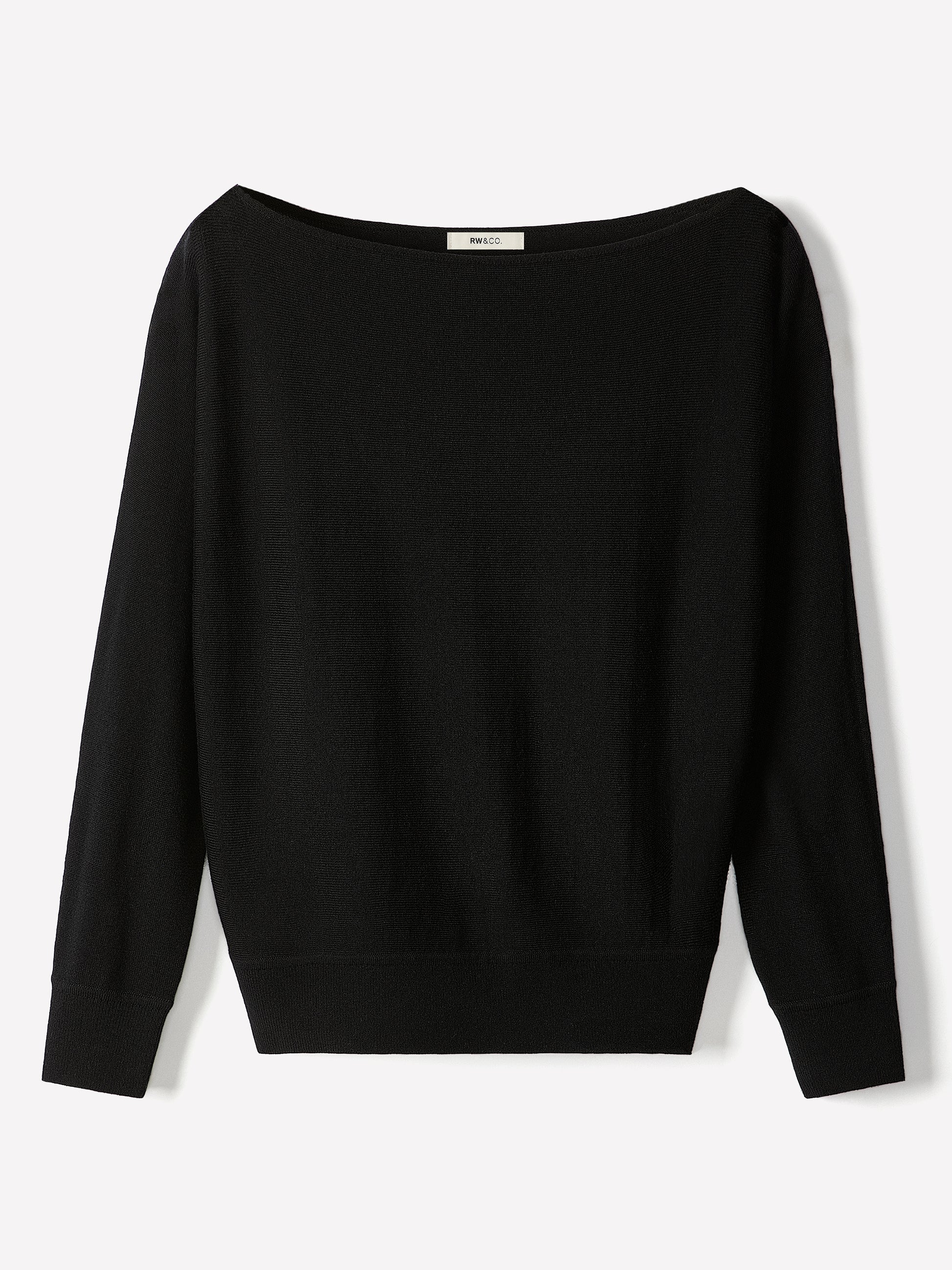 Off Shoulder Knit Sweater 100% Merino Wool