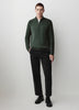 Long-Sleeve Half-Zip Mock-Neck Sweater