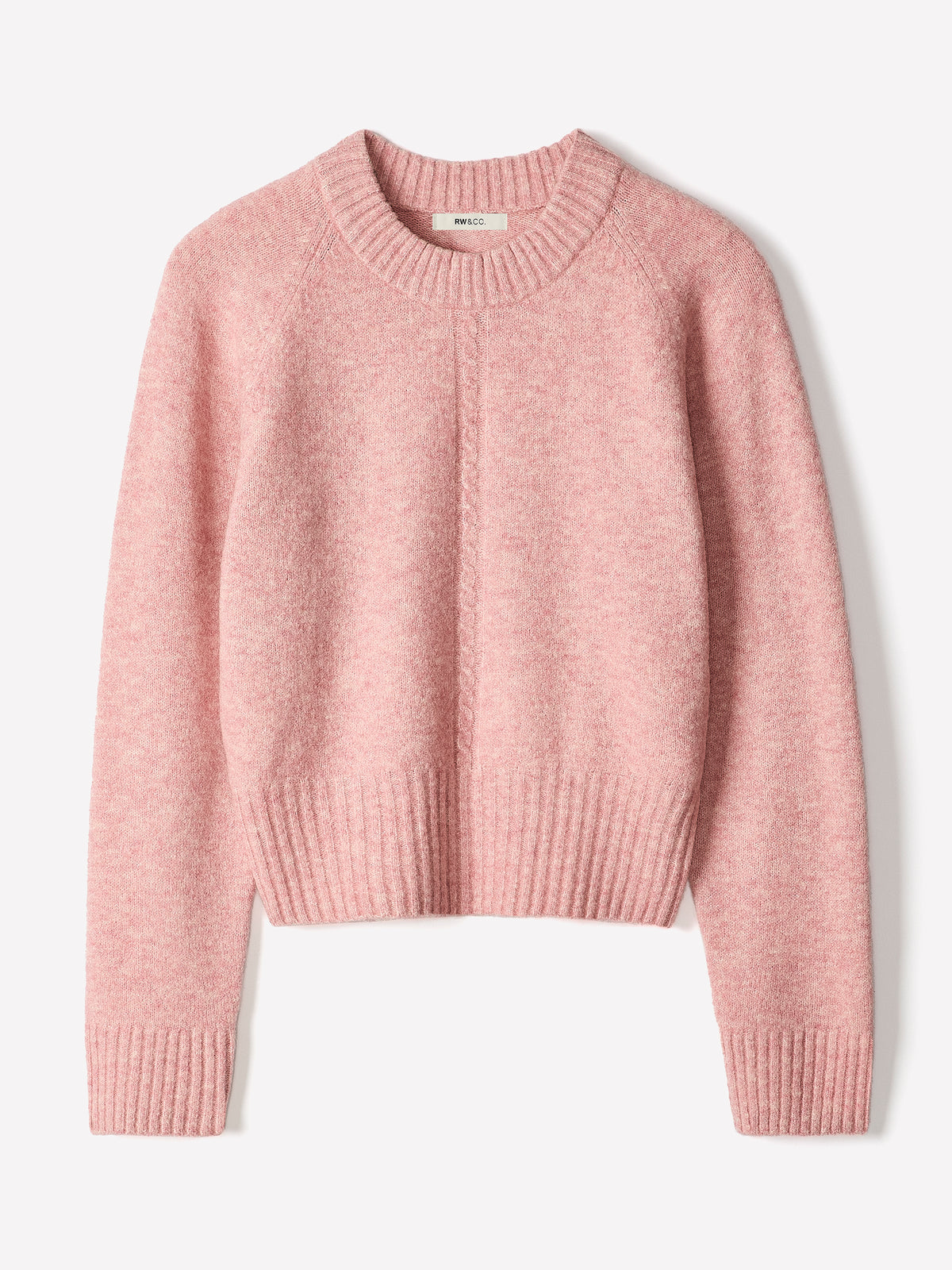 Long-Sleeve Crew-Neck Spongy Pullover