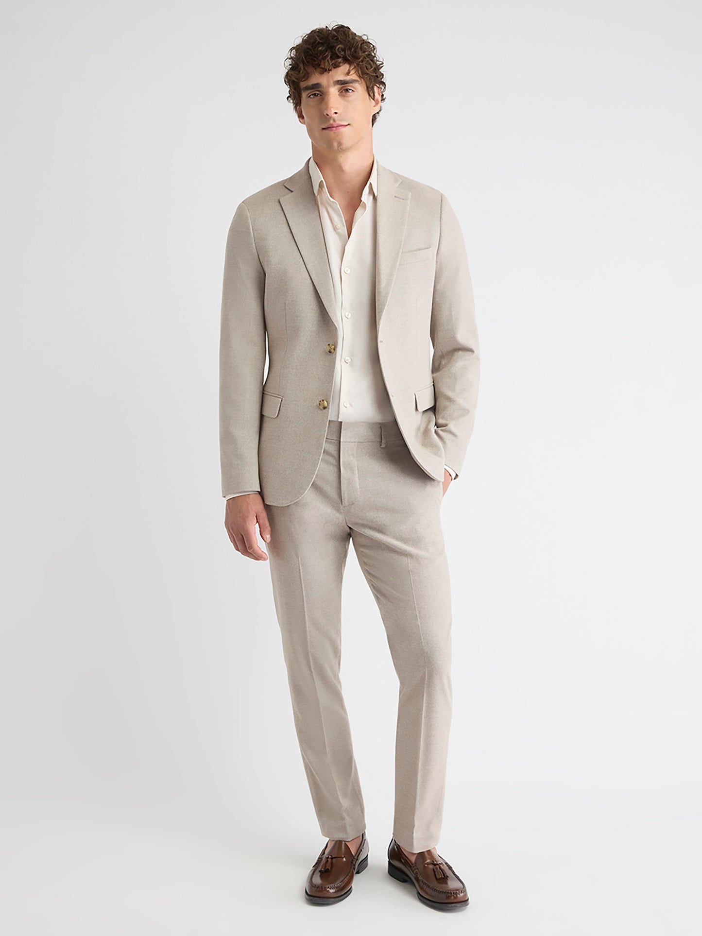 Slim Fit Brushed Twill Blazer