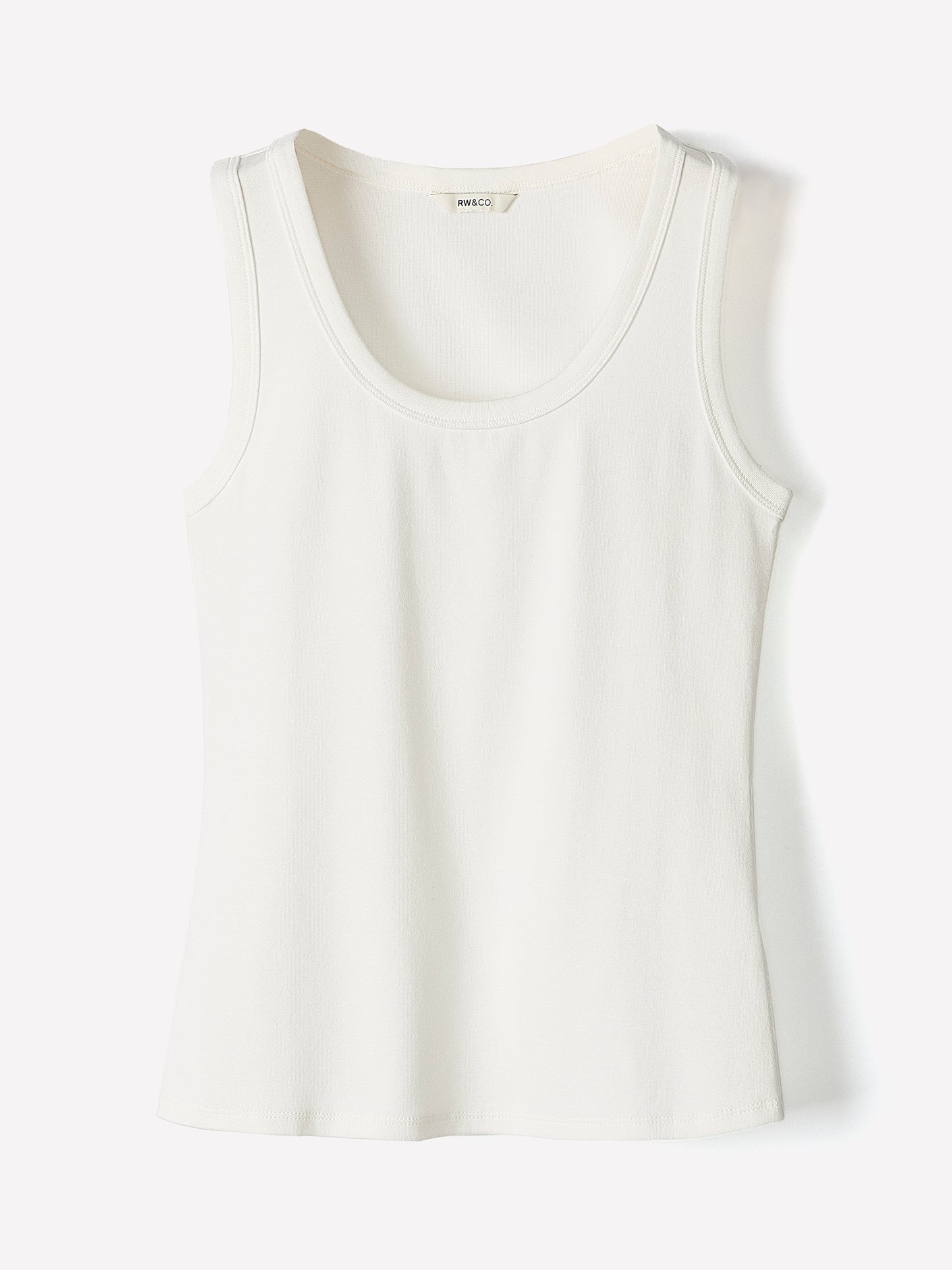 Scoop-Neck Ribbed Tank