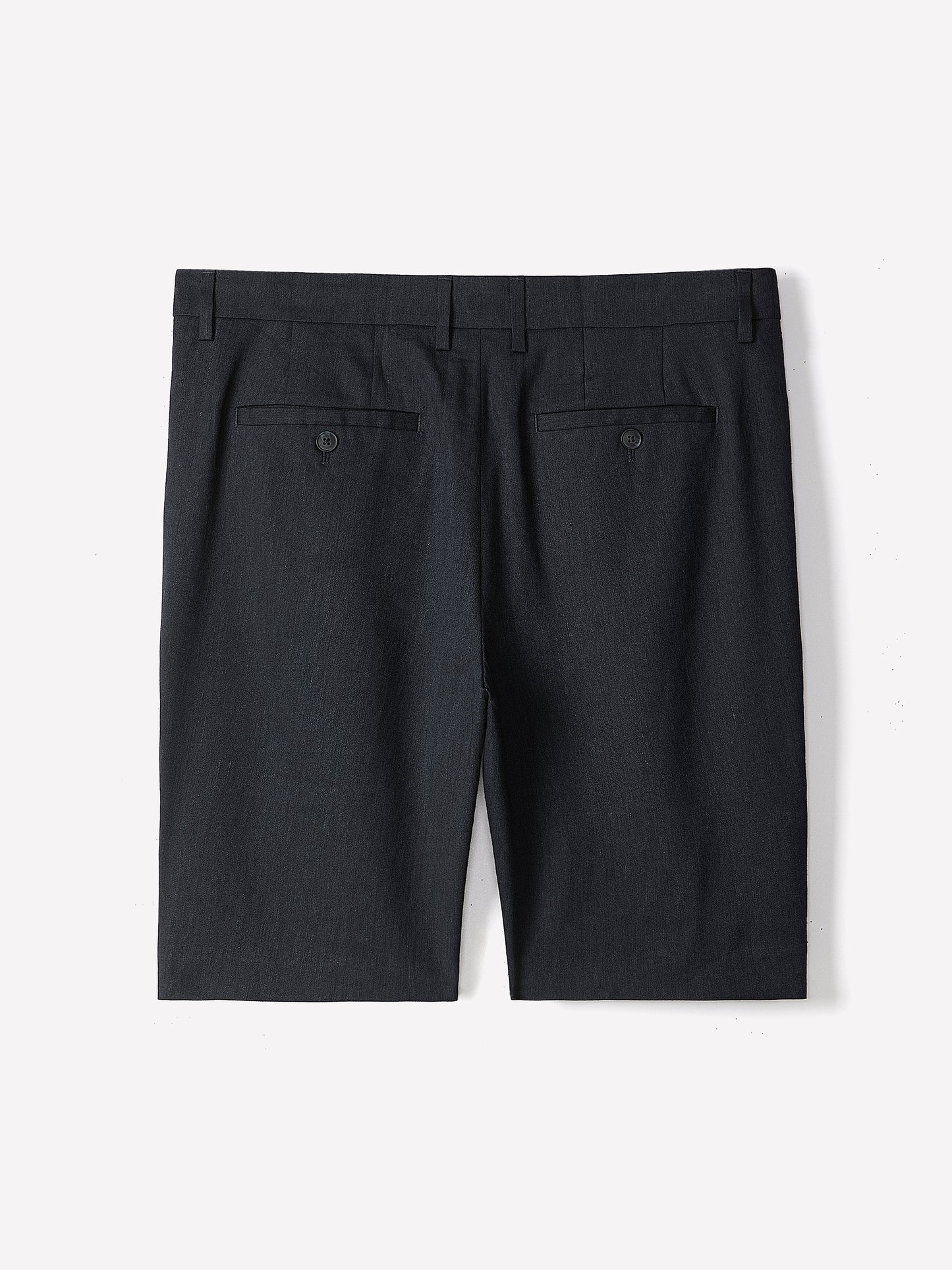 Linen-Blend Pleated Shorts