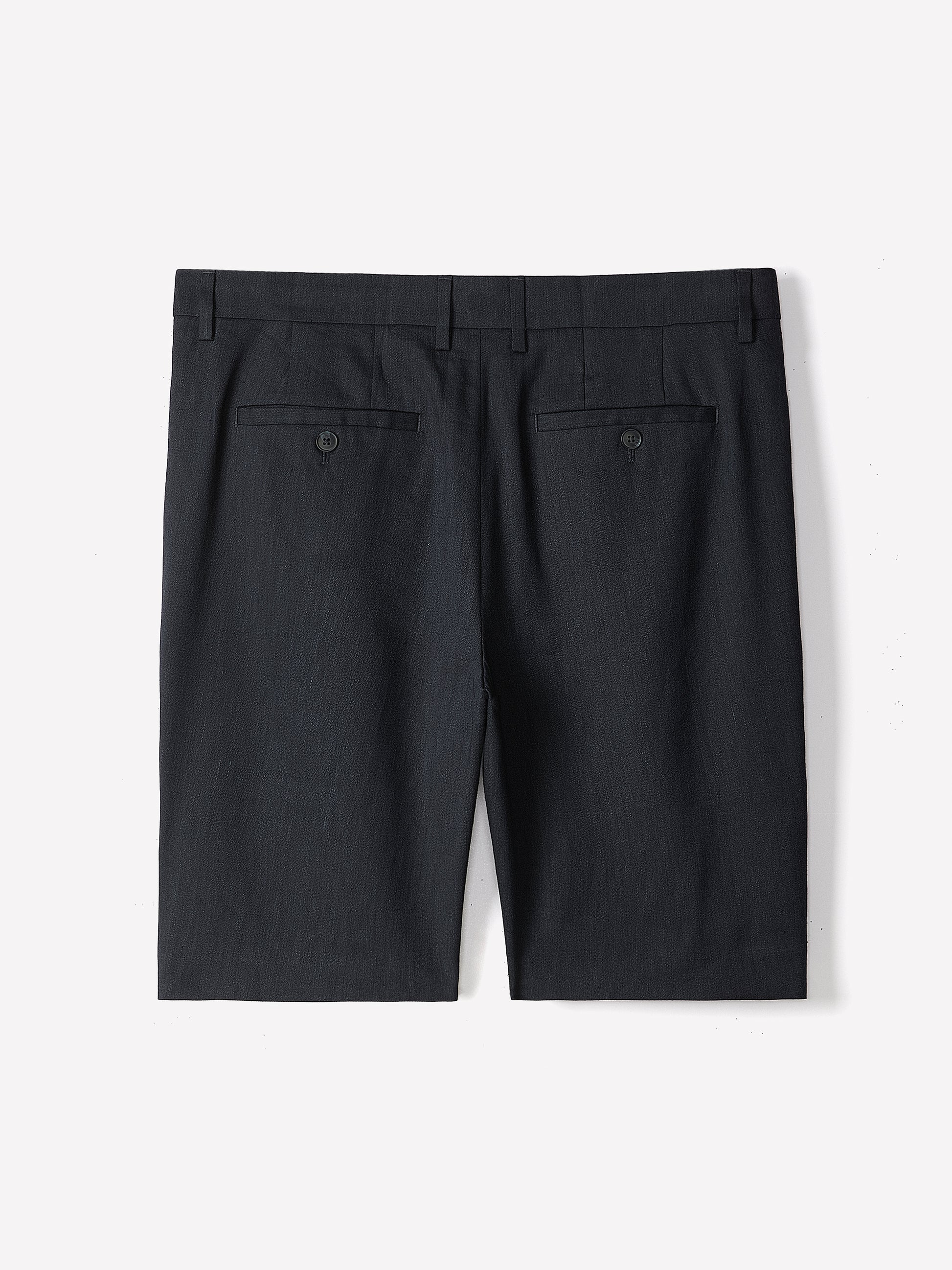 Linen-Blend Pleated Shorts