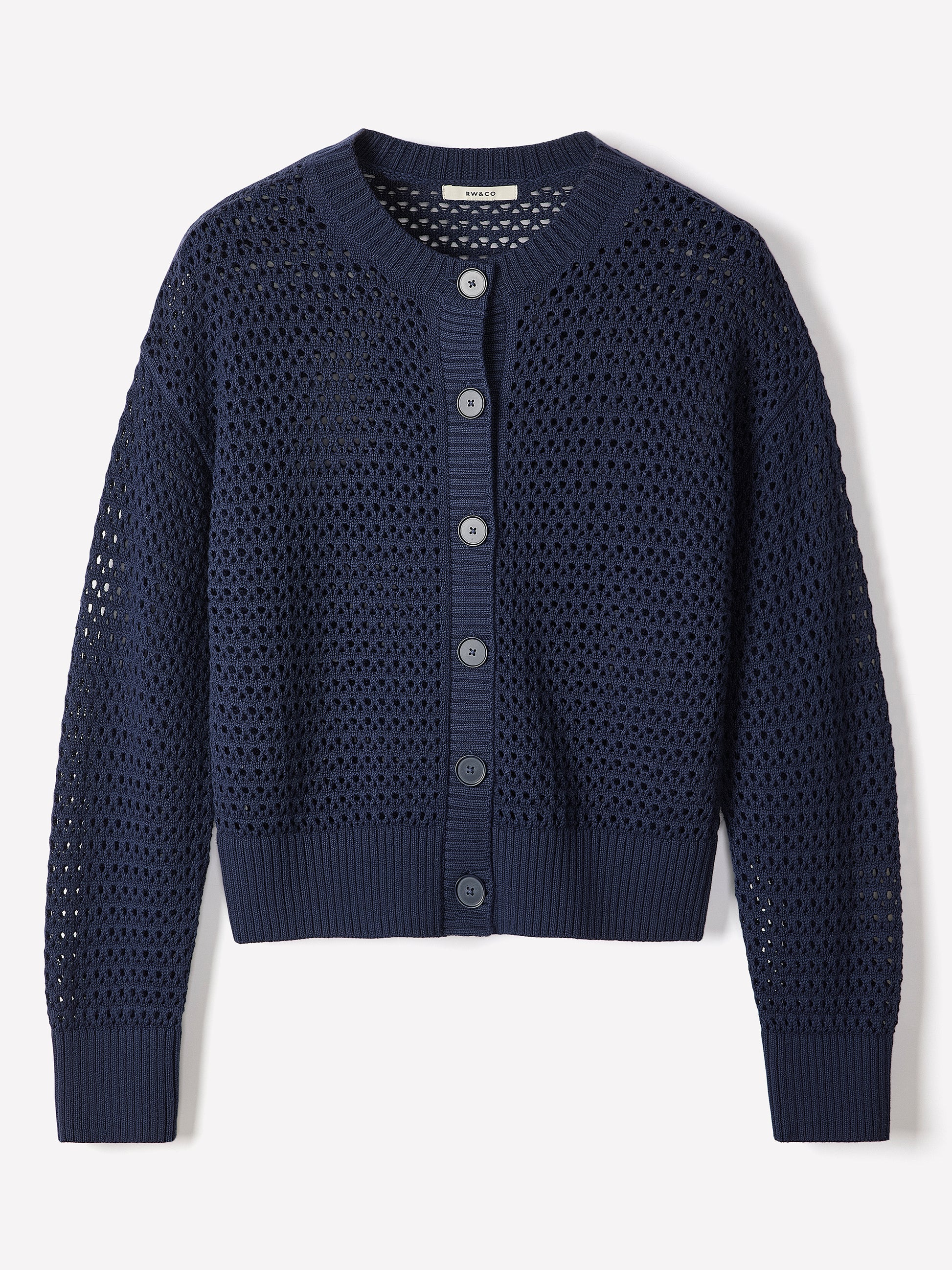 Long-Sleeve Open-Stitch Cardigan