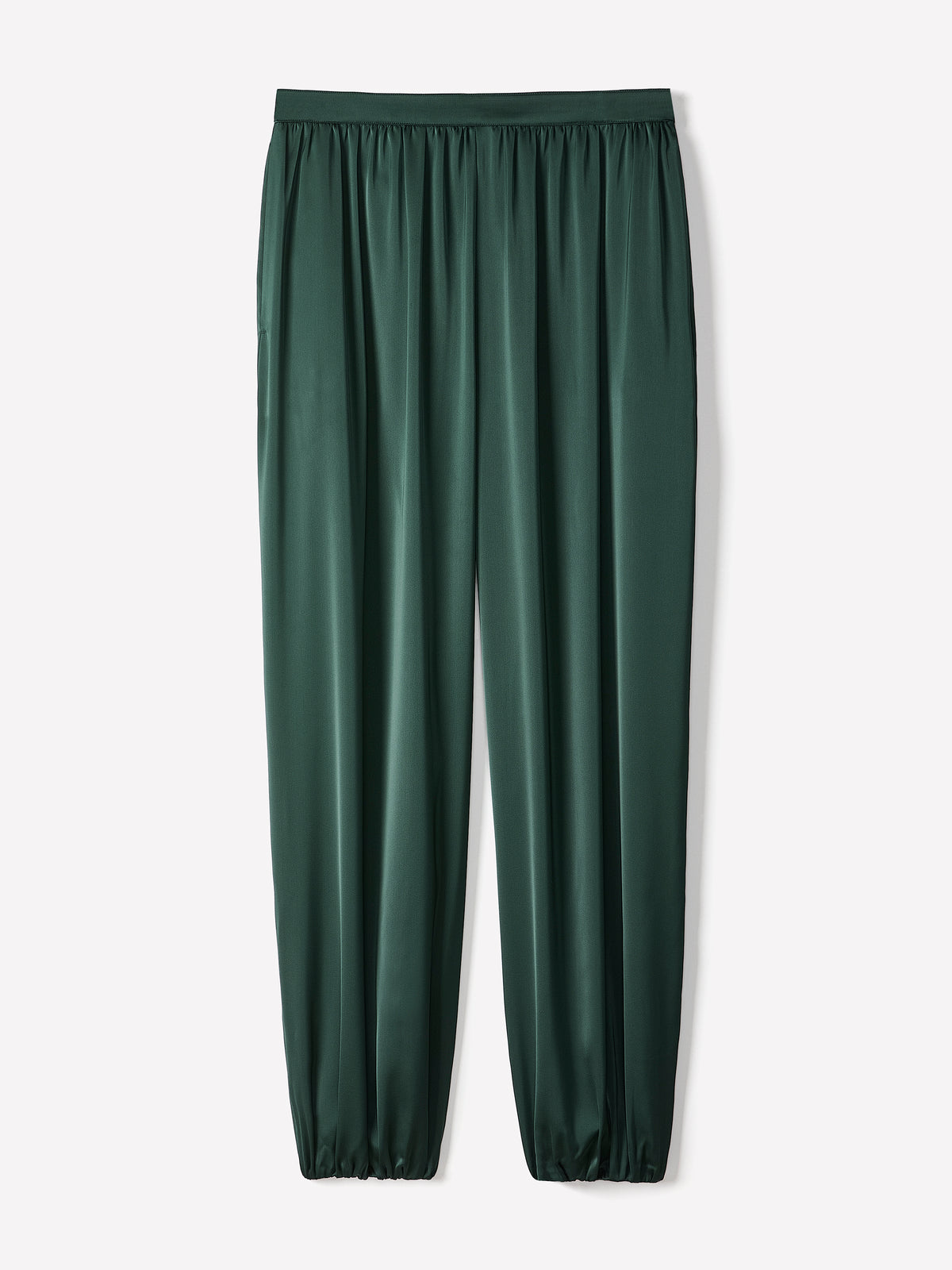 Satin High-Rise Balloon-Leg Pant