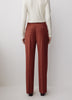 Woven High Rise Stretch Long Straight Pant