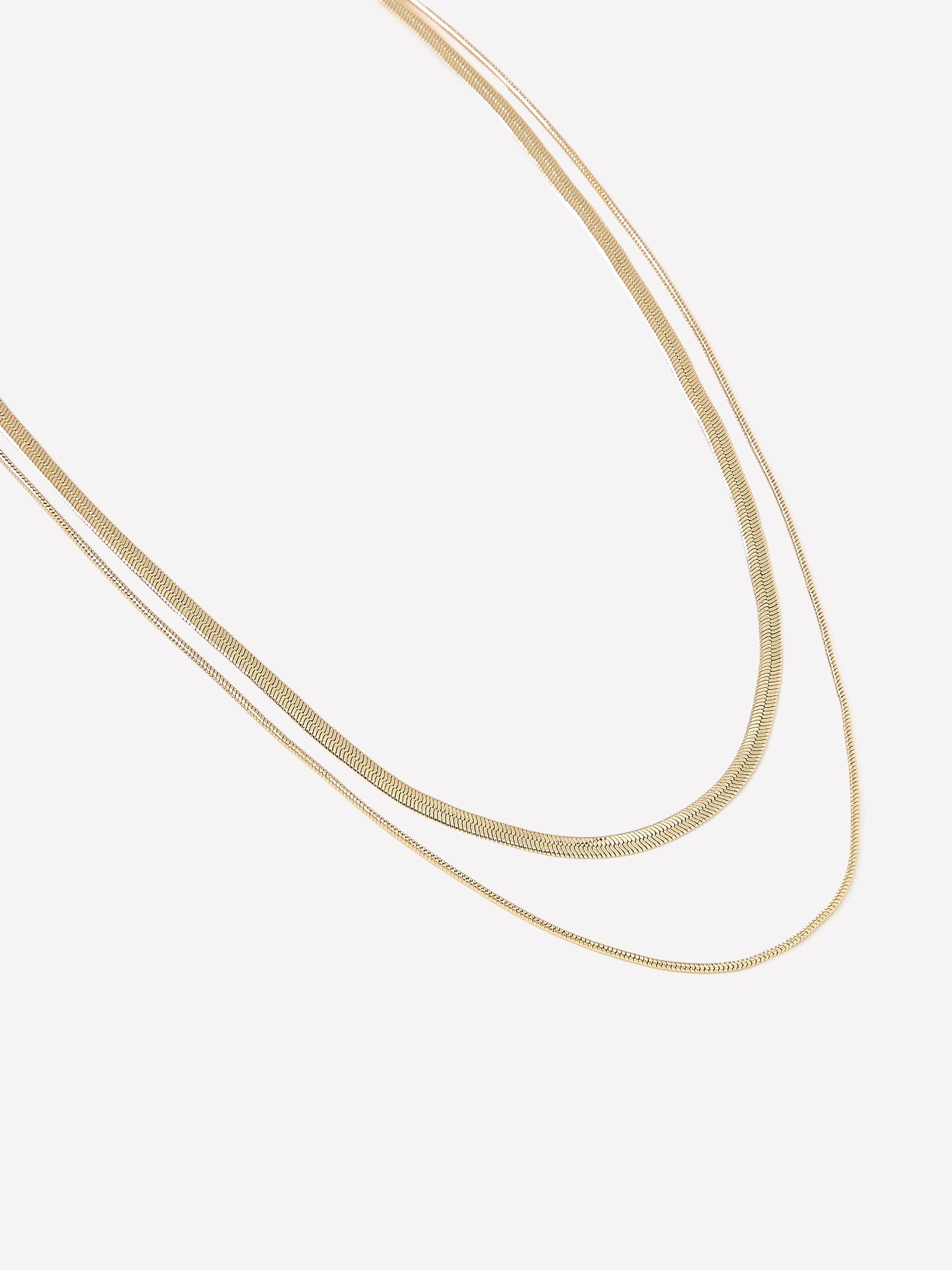 Collier à Double Chaîne Serpent