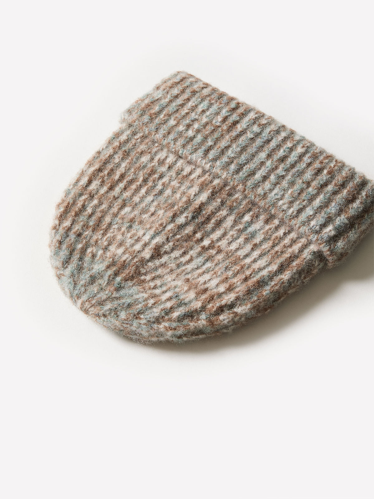 Wool Blend Marled Knit Beanie