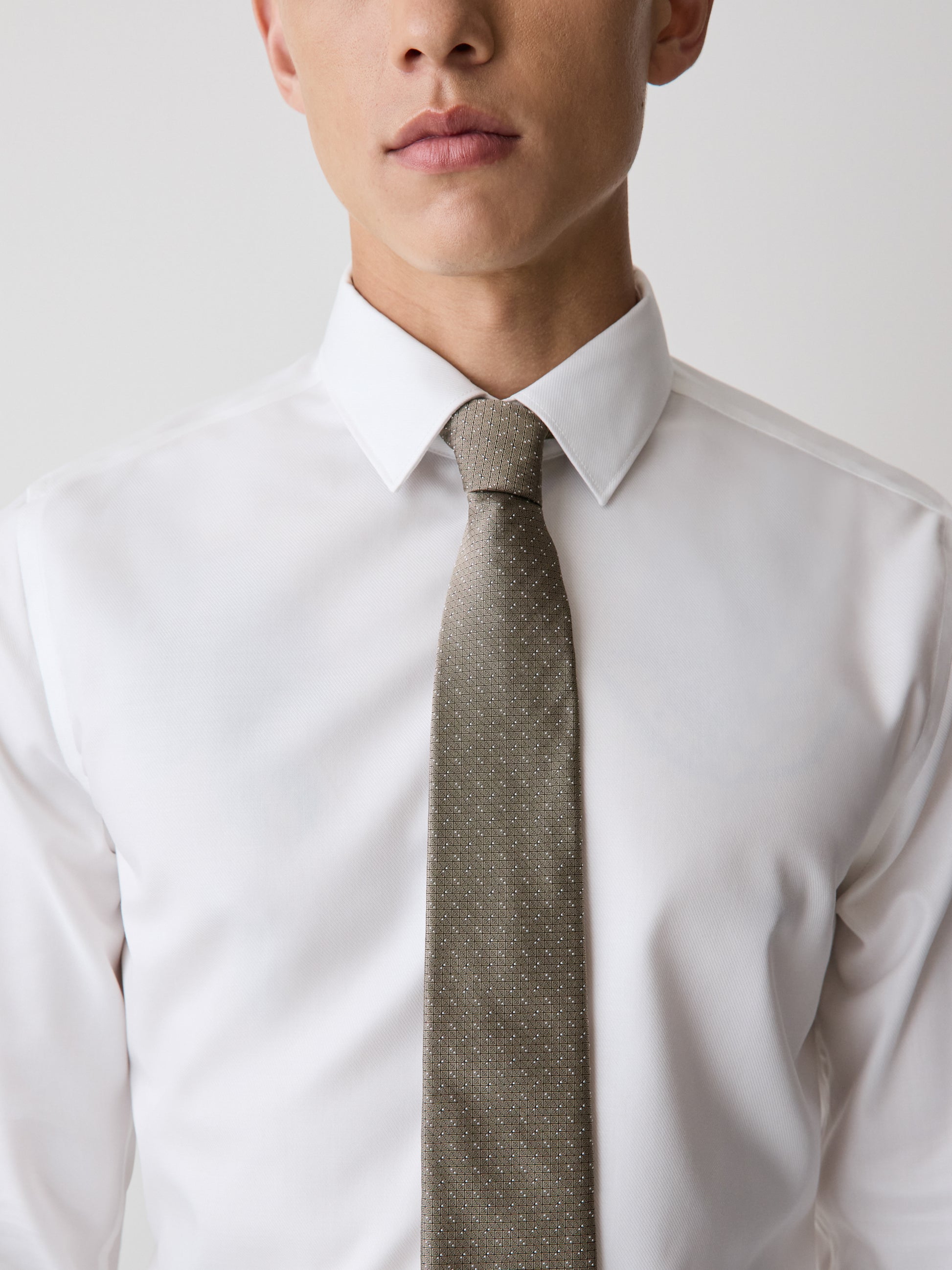 Navy Regular Textured Tie with Dots