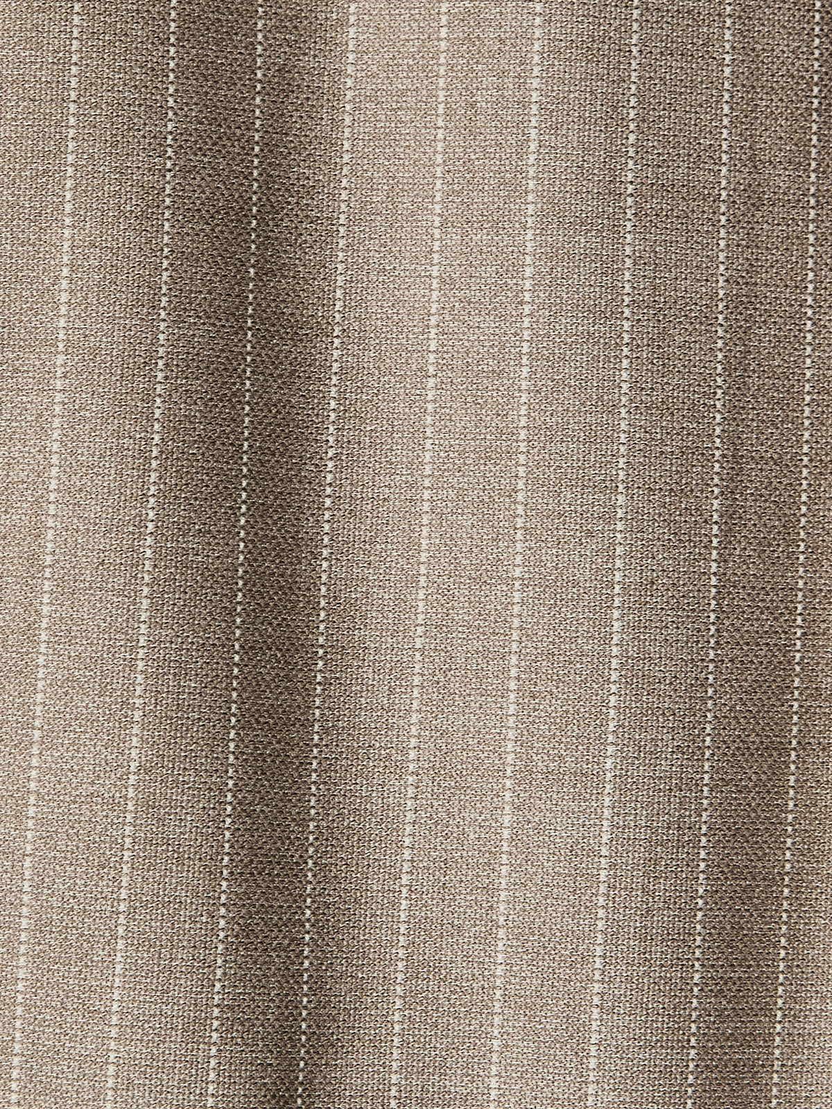 Pleated Tapered-Leg Striped Suit Pant